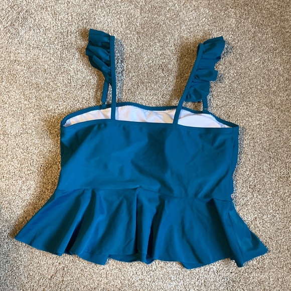 NWOT Womens XL Tankini Top, Emerald Green - Picture 5 of 6